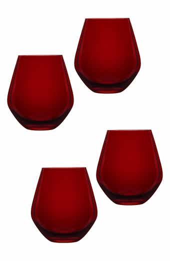 Godinger Set of 4 Meridian Stemless Wine Glasses