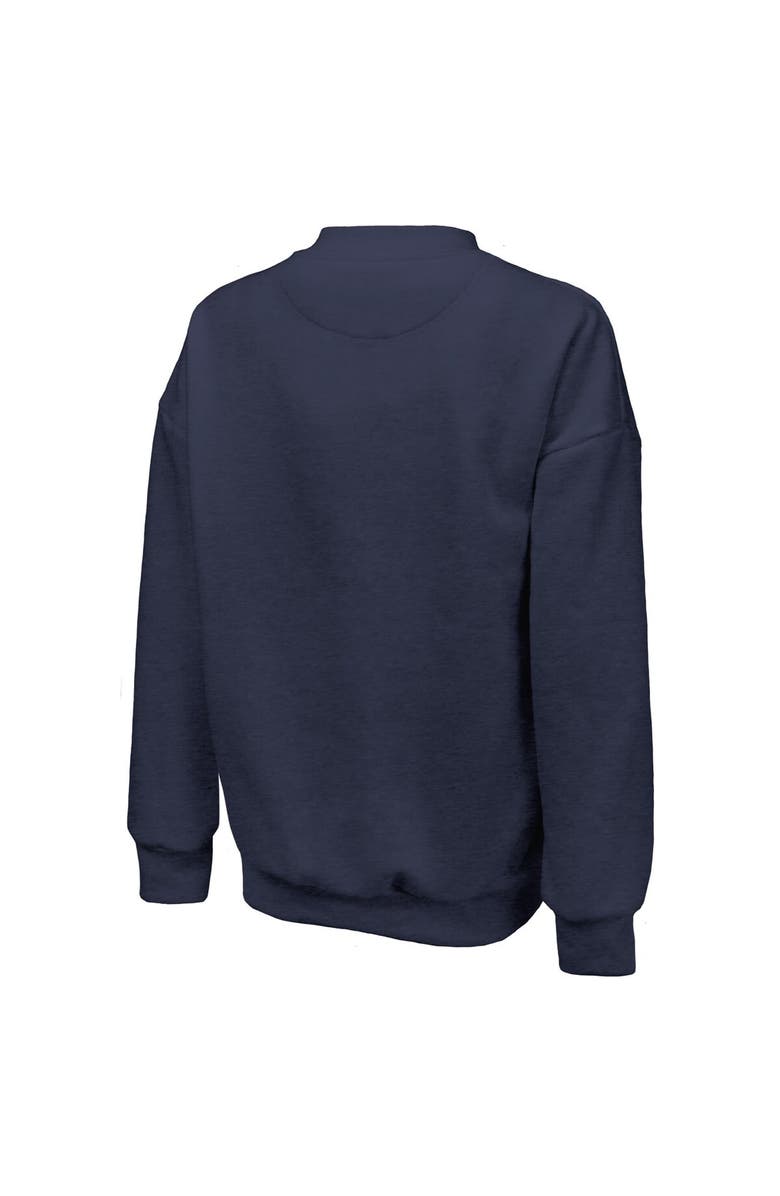 Majestic Threads Women's Majestic Threads Navy Minnesota Lynx Primary Logo Drop Shoulder Tri-Blend Pullover Sweatshirt, Alternate, color, Navy