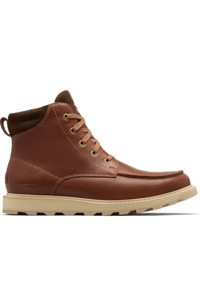 SOREL Madson II Moc Toe Waterproof Boot, Alternate, color, Velvet Tan/ Tobacco