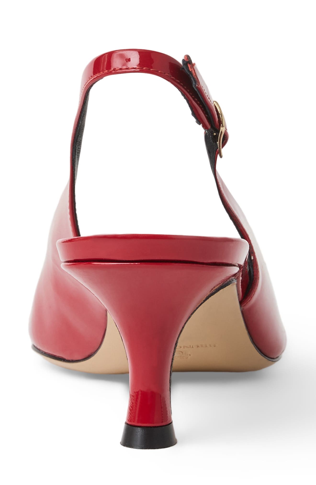 Bruno Magli Palerma Slingback Pointed Toe Kitten Heel Pump, Alternate, color, Berry Patent