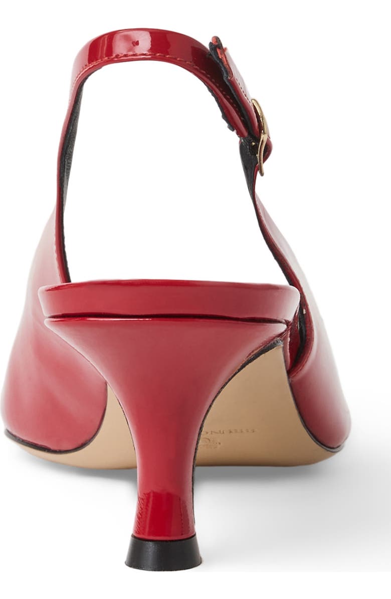 Bruno Magli Palerma Slingback Pointed Toe Kitten Heel Pump, Alternate, color, Berry Patent