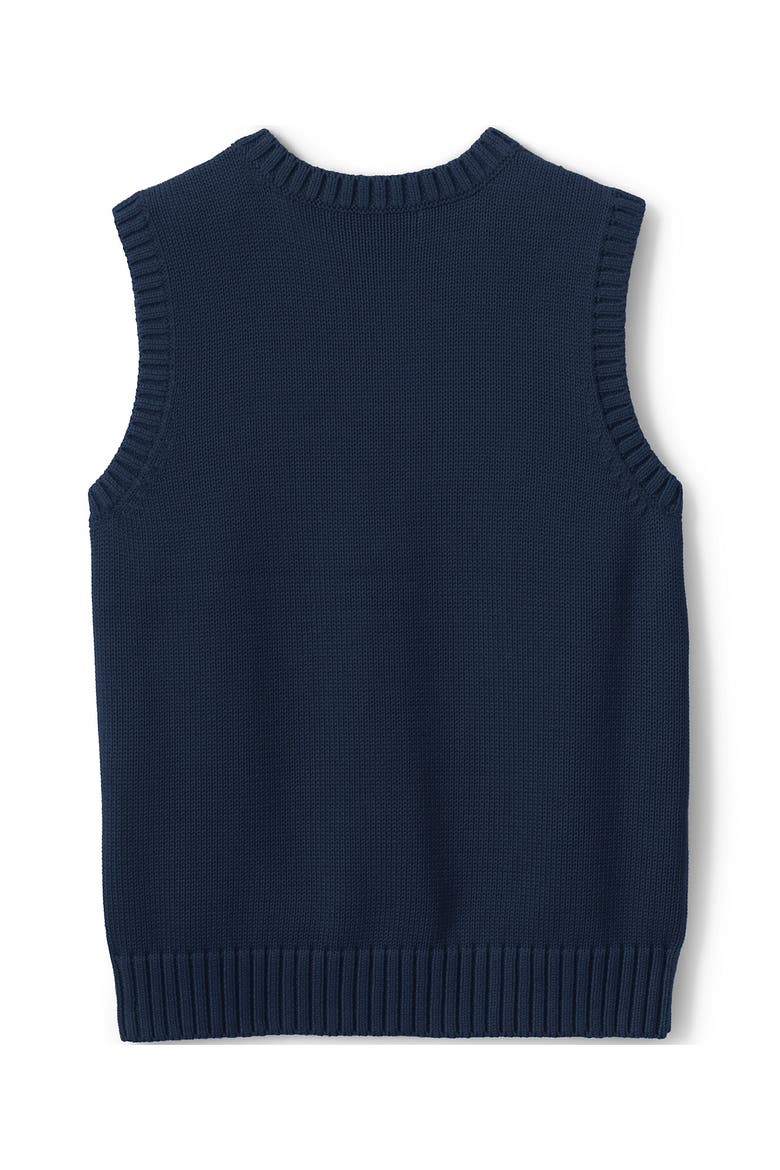 School Uniform  Cotton Modal Sweater Vest, Alternate, color, Classic Navy