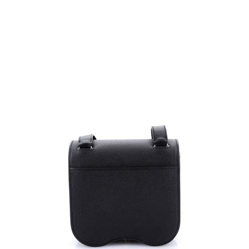Pre-owned Hermes Hermes Della Cavalleria Shoulder Bag Epsom Mini In Black
