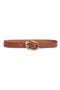 Cora Oval Buckle Leather Belt
