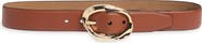 Nordstrom Cora Oval Buckle Leather Belt