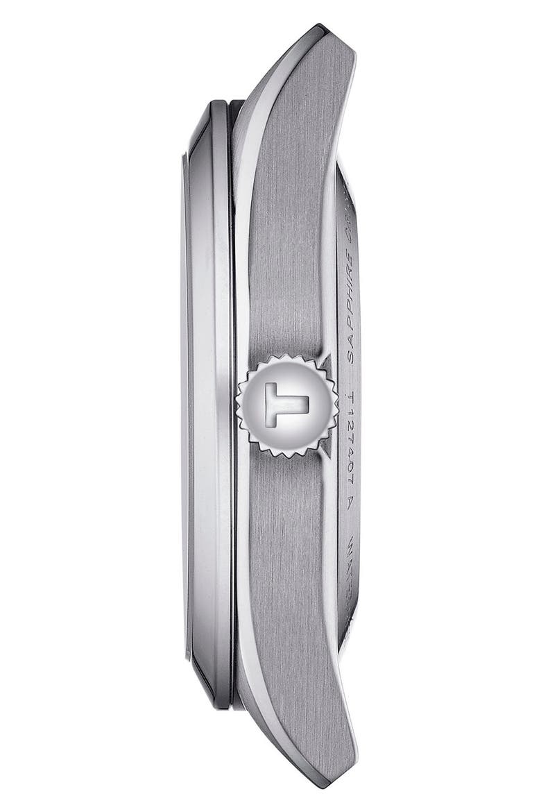T-Classic Powermatic 80 Open Heart Bracelet Watch, 40mm, Alternate, color, GREY