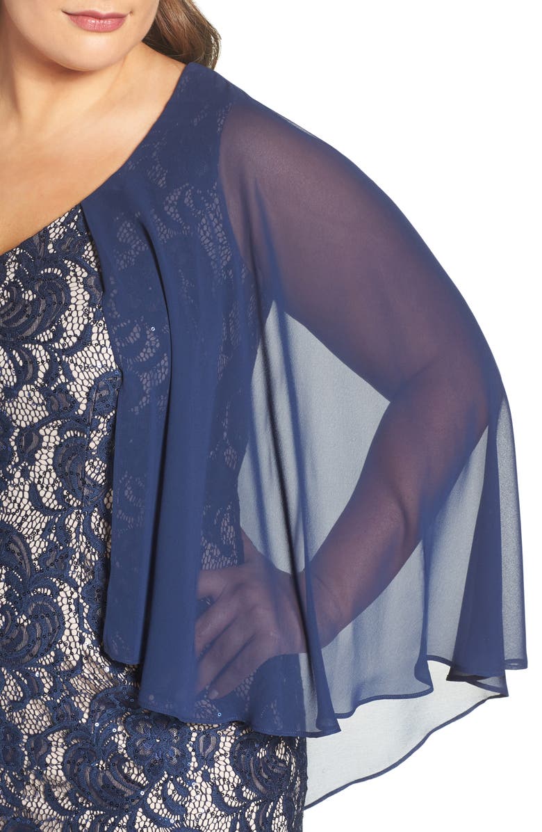 Alex Evenings Sequin Lace Sheath Dress, Alternate, color,