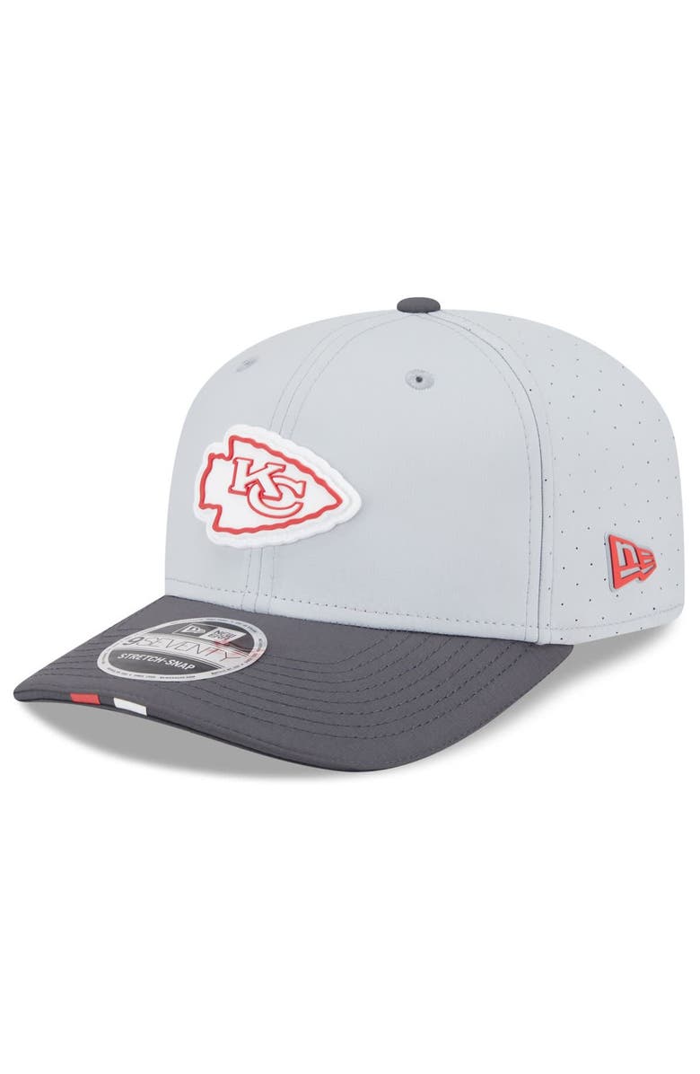 New Era Men's New Era Gray/Graphite Kansas City Chiefs 2025 NFL Training Camp 9SEVENTY Adjustable Hat, Main, color, Gray