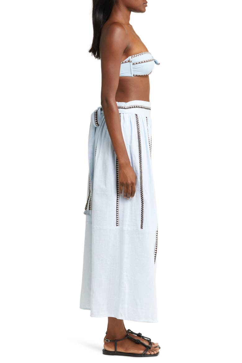 Tola Cotton Blend Cover-Up Maxi Skirt, Alternate, color, TUTU BLUE