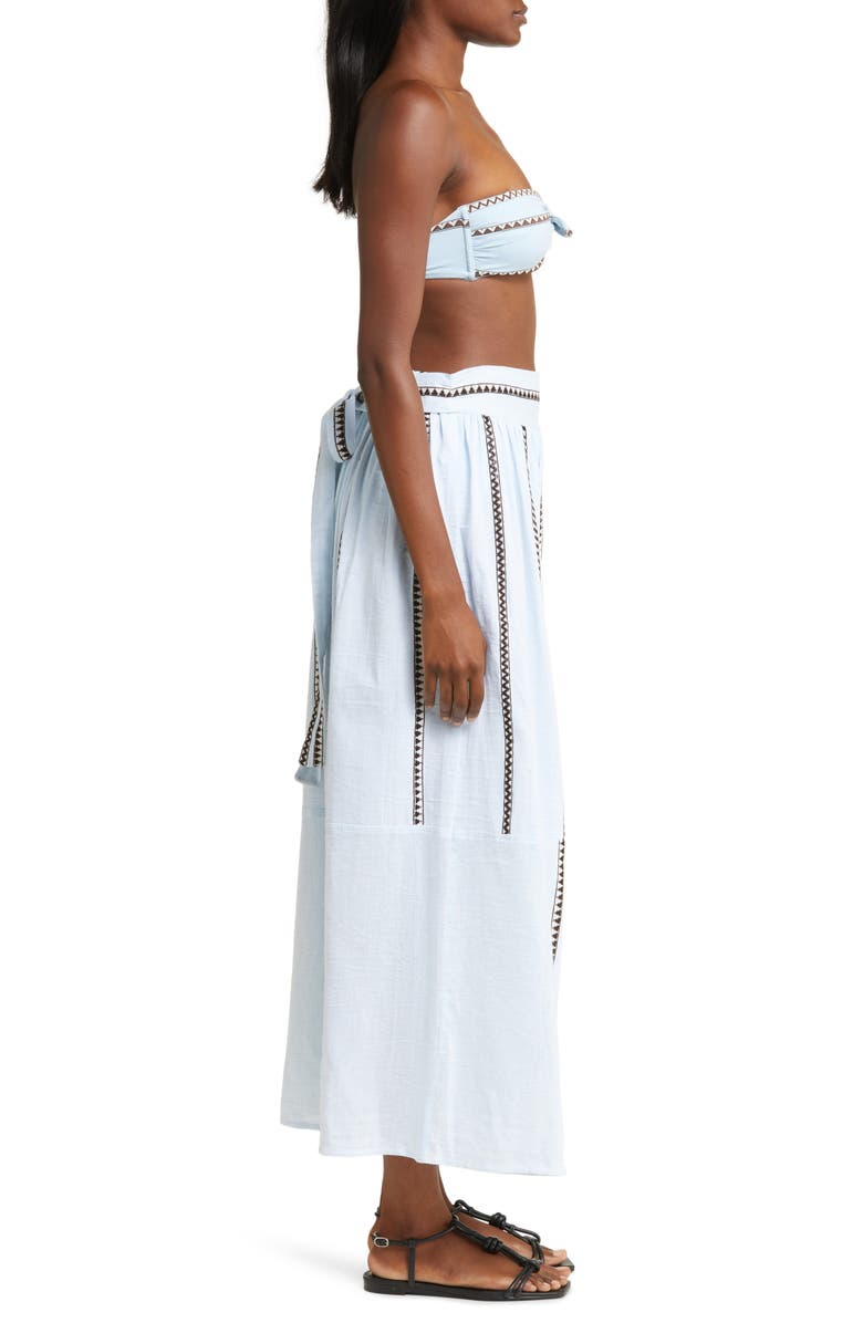 lemlem Tola Cotton Blend Cover-Up Maxi Skirt, Alternate, color, 