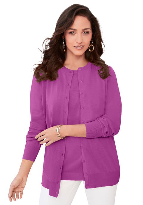 Fine Gauge Cardigan (Plus)