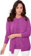 Jessica London Fine Gauge Button Front Cardigan