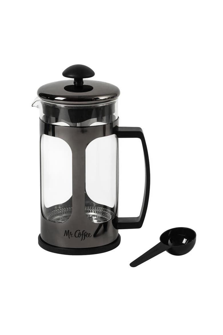30 Oz Daily Brew French Press Coffee Maker in Gunmetal, Main, color, Grey