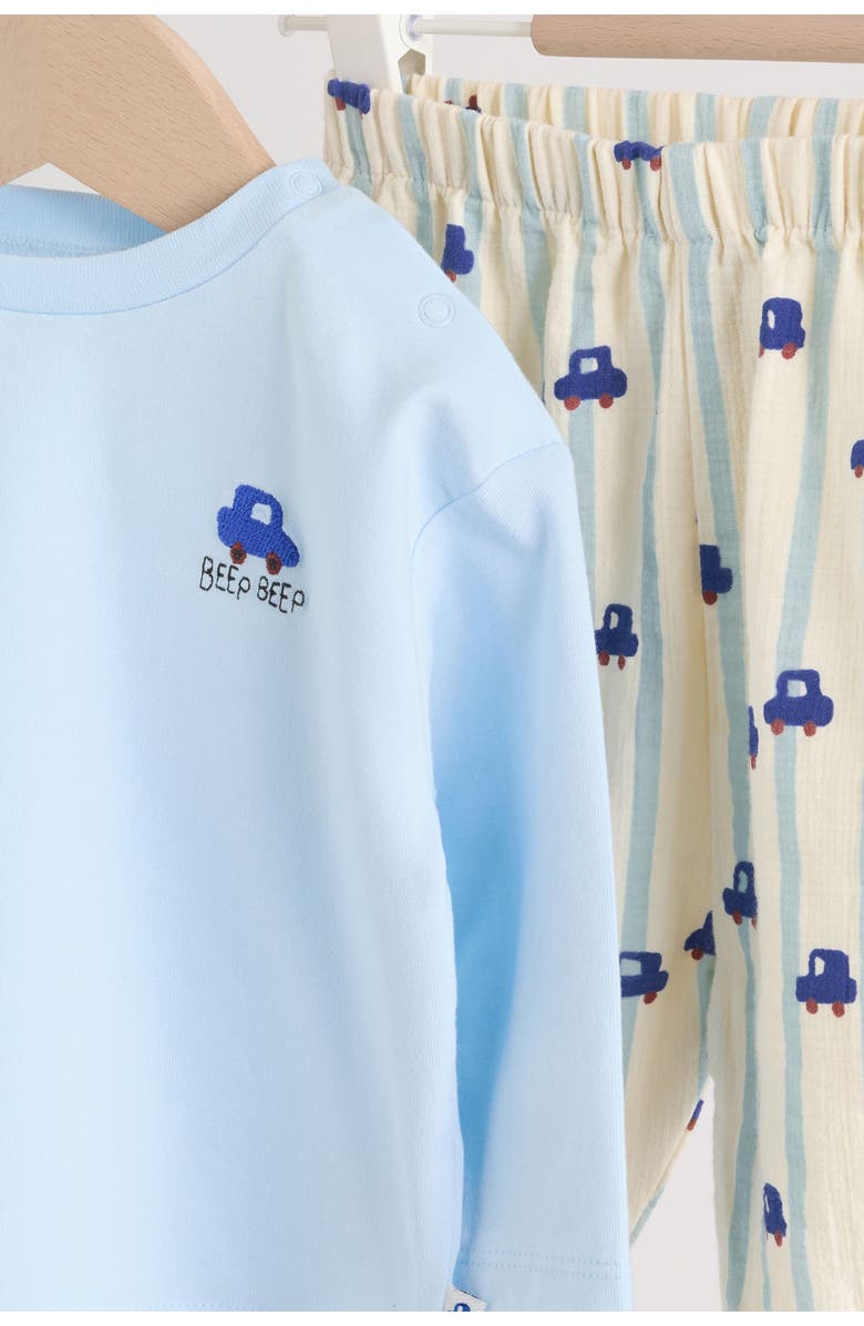 NEXT Car Long Sleeve T-Shirt & Pants Set, Alternate, color, Blue