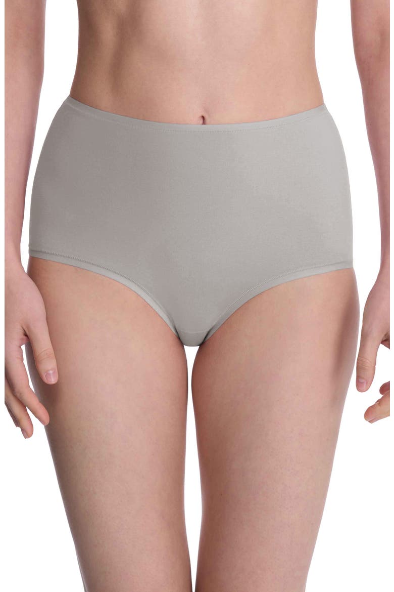 Bliss Bare Cotton High Waist Briefs, Main, color, GREY SKY
