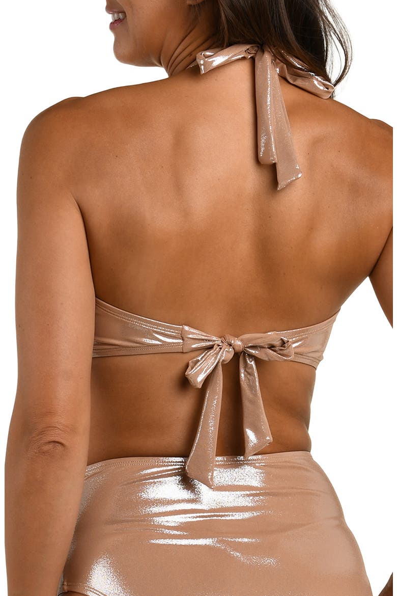 Sand Bandeau Bikini Top, Alternate, color, SAND