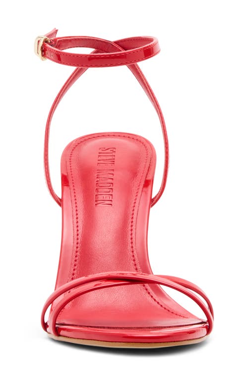 Steve Madden Ankle Strap Stiletto Sandal In Red