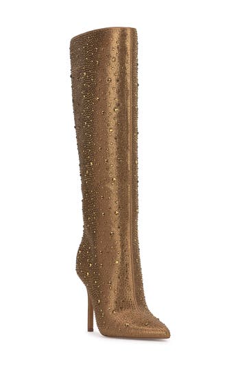 Jessica Simpson Laurel Pointed Toe Knee High Boot In Bronze
