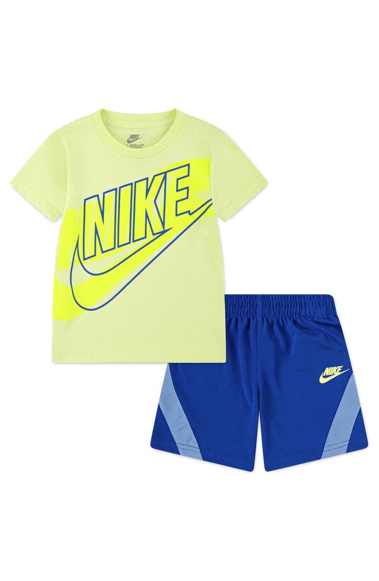 Nike Kids' On the Move Logo Graphic T-Shirt & Shorts Set, Main, color, Game Royal