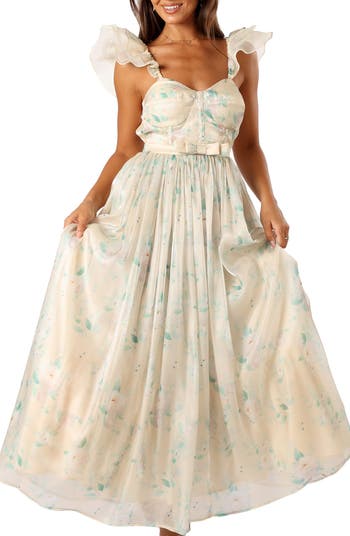 Freesia Floral Ruffle Maxi Dress