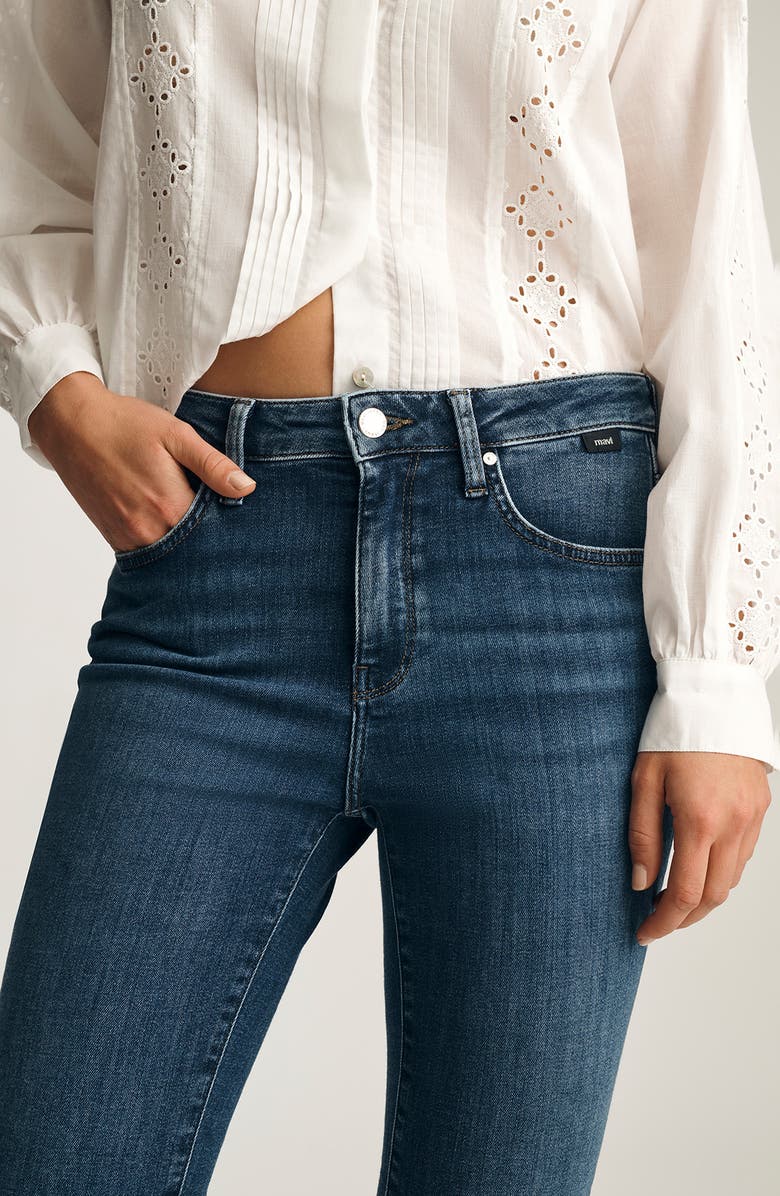 Mavi Jeans Kathleen Mid Waist Slim Boyfriend Jeans, Alternate, color, Dark Brushed Feather
