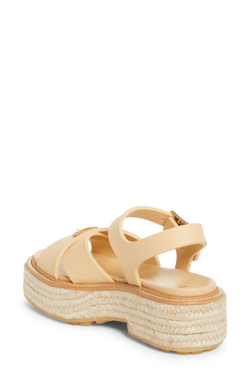 Prada Stride Flow Espadrille Platfrom Sandal In Neutral