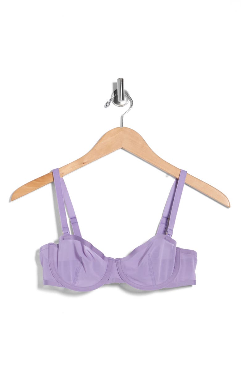 CUUP The Balconette Underwire Mesh Bra, Alternate, color, Amethyst Purple