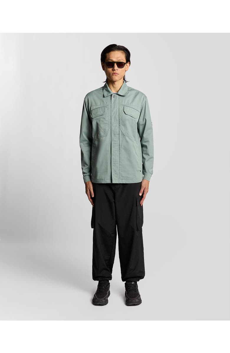 Lyle & Scott Long Sleeve Multi Pocket Overshirt, Alternate, color, Cold Mint