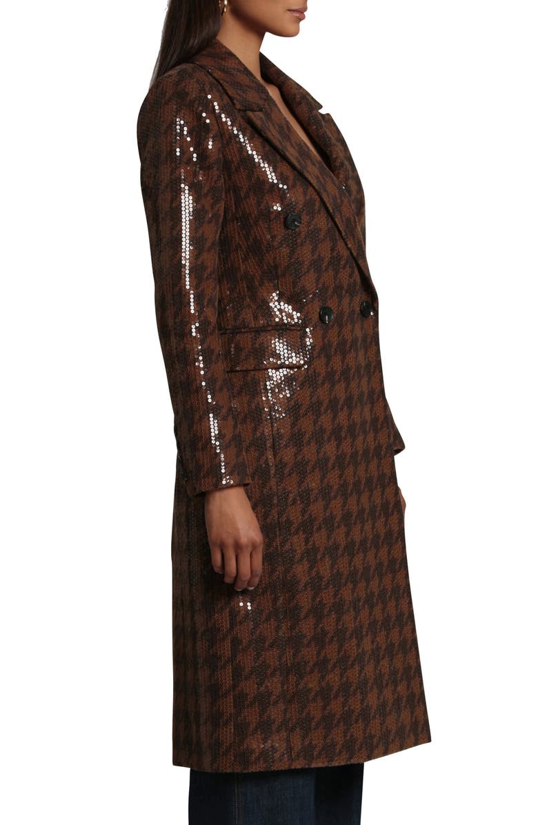 Avec Les Filles Sequin Houndstooth Check Coat, Alternate, color, 