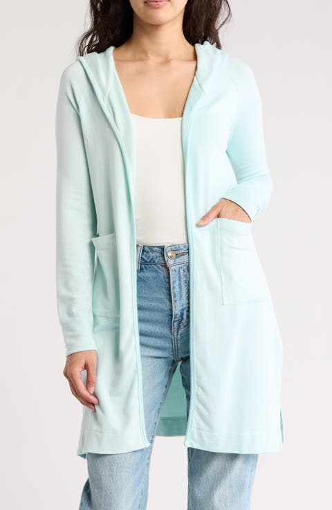 Wrap Front Hooded Cardigan