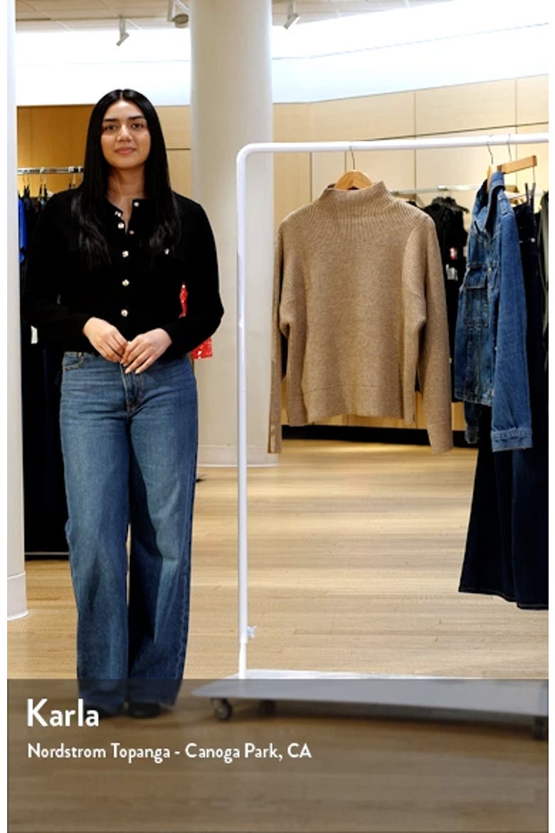 Funnel Neck Rib Sweater video