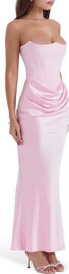 Persephone Strapless Corset Satin & Stretch Crepe Mermaid Gown
