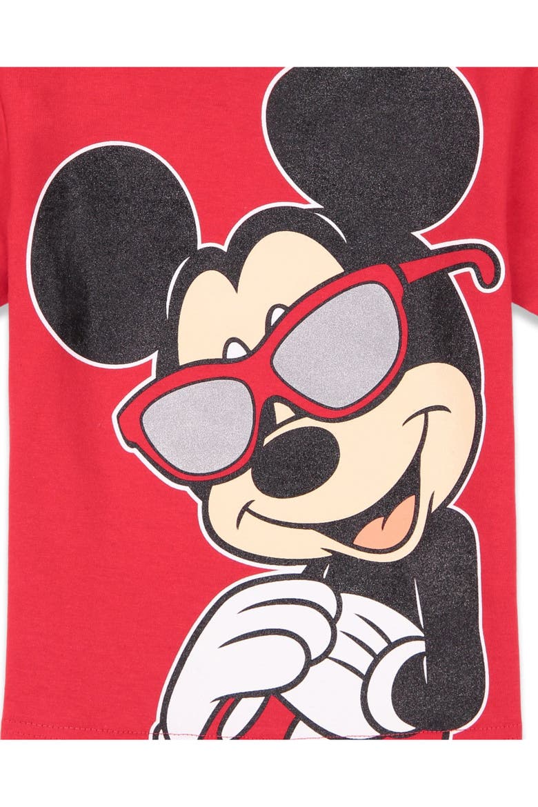 Mickey Mouse Boys' 2-Piece T-Shirt and Shorts Set, Alternate, color, Red Grey Mickey Mouse