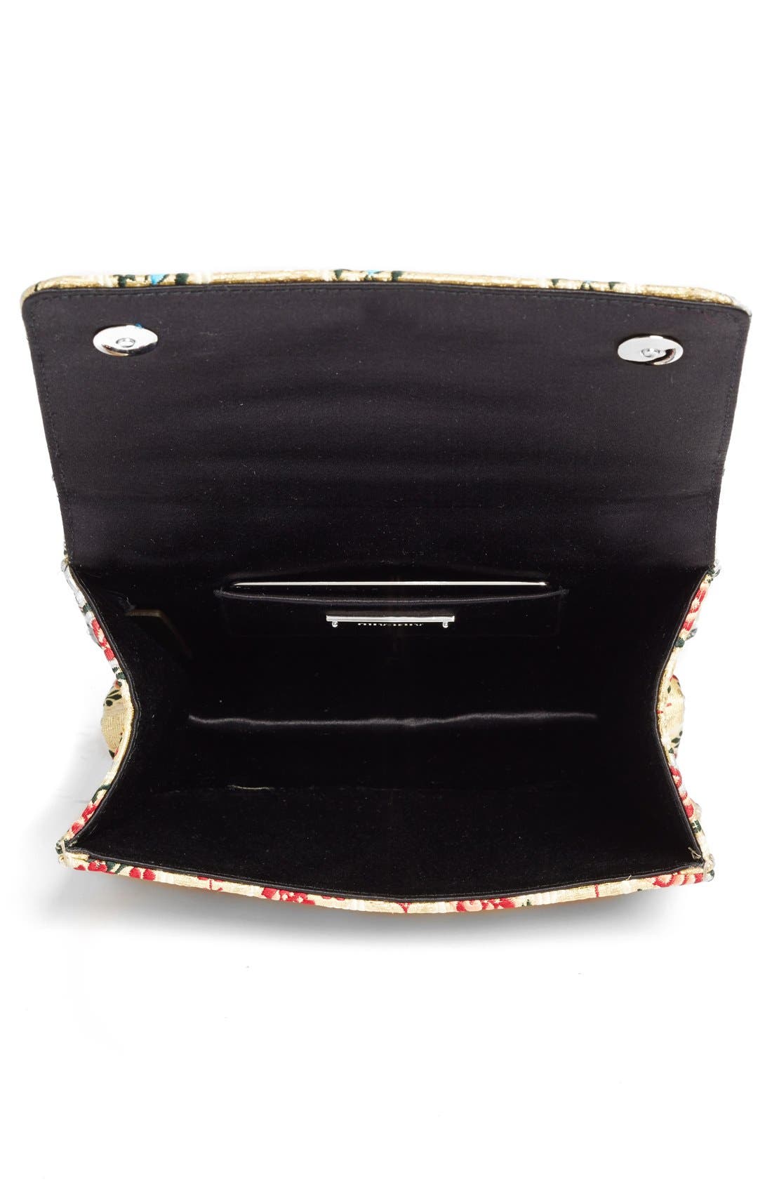 Miu Miu 'Evening' Floral Mogador Shoulder Bag, Alternate, color, 