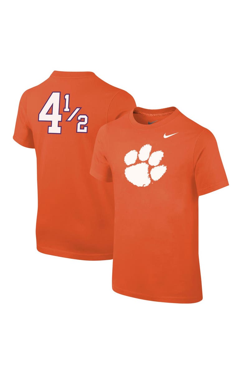 Nike Youth Nike Orange Clemson Tigers Disney+ #4½ Player T-Shirt, Main, color, Orange