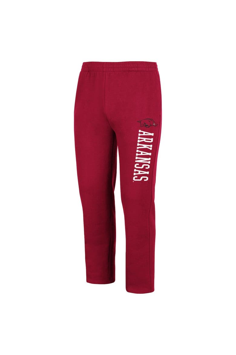 Men's Colosseum Cardinal Arkansas Razorbacks Fleece Pants, Alternate, color, Cardinal
