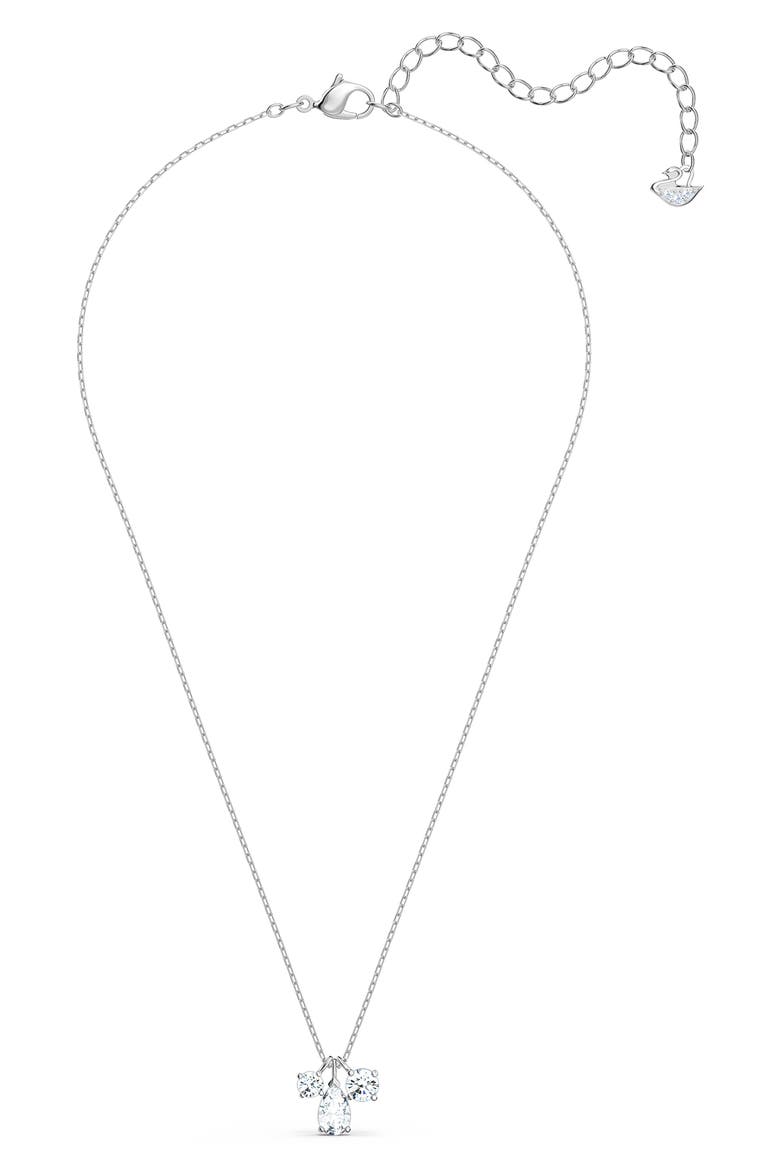 Mesmera Swarovski Crystal Pendant Necklace, Main, color, SILVER / CLEAR CRYSTAL