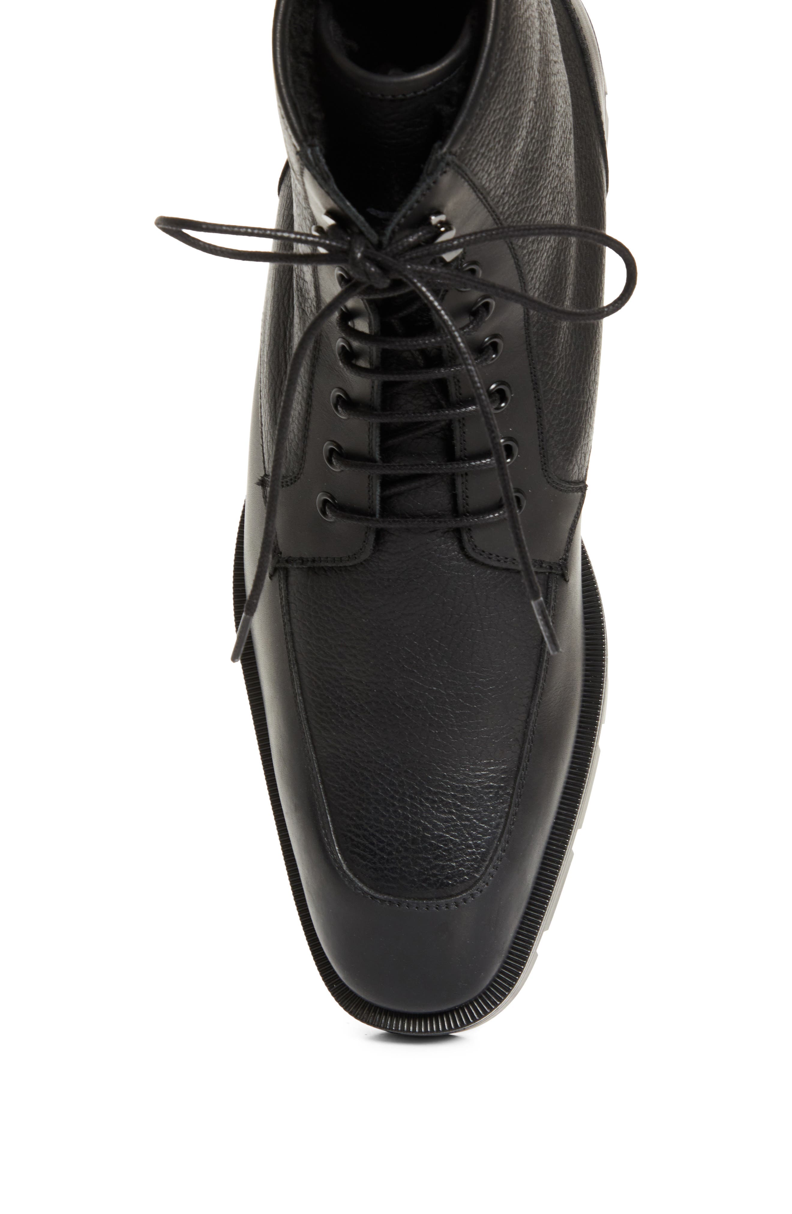 Christian Louboutin Caracolo Lion Leather Boot, Alternate, color, Black