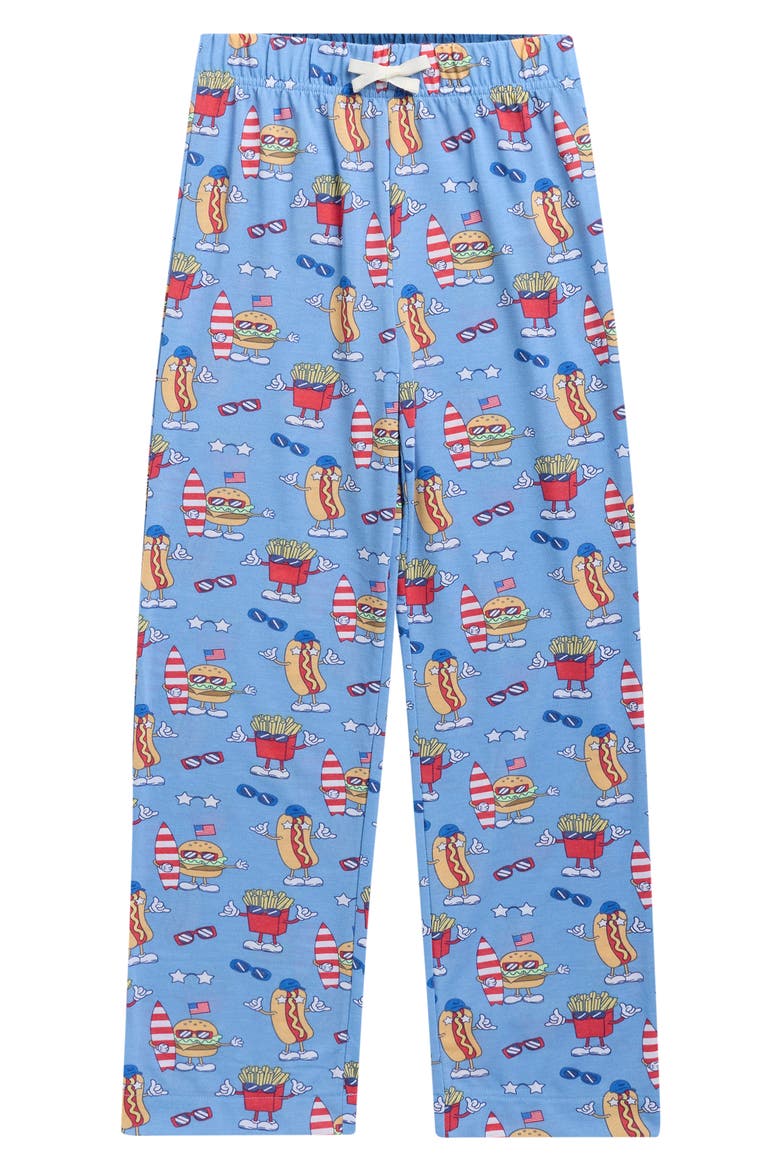 Kids' Knit Pajama Pants, Main, color, COOKOUT FUN