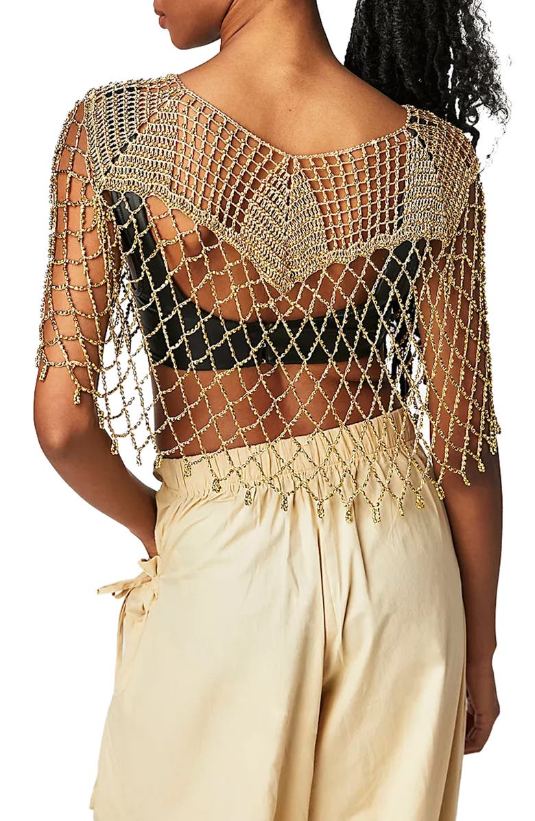 SAACHI Beaded Capelet, Alternate, color, 