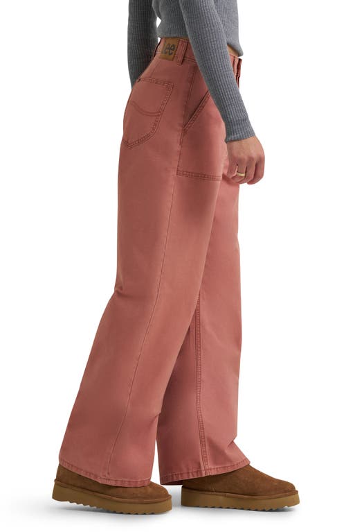 Lee Patch Pocket Slouchy Twill Pants In Pink