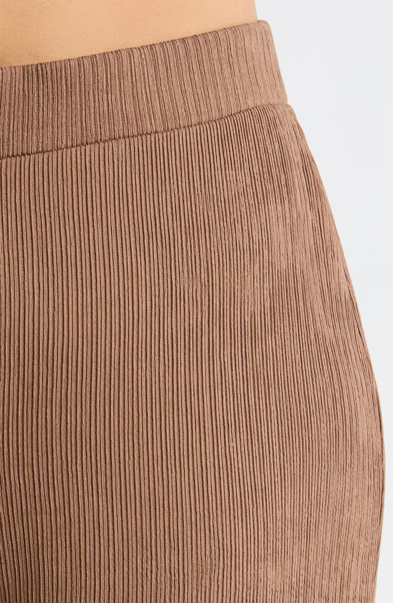 Anne Klein Crinkle Pull-On Ankle Wide Leg Pants, Alternate, color, Mushroom