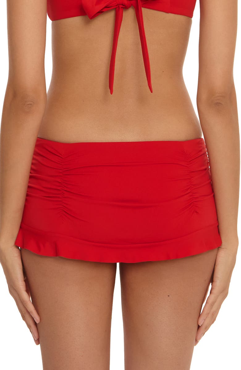 Becca Color Code Skirted Bikini Bottoms, Alternate, color, Ruby