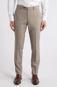 Jack Victor Patrick Flat Front Stretch Wool Dress Pants