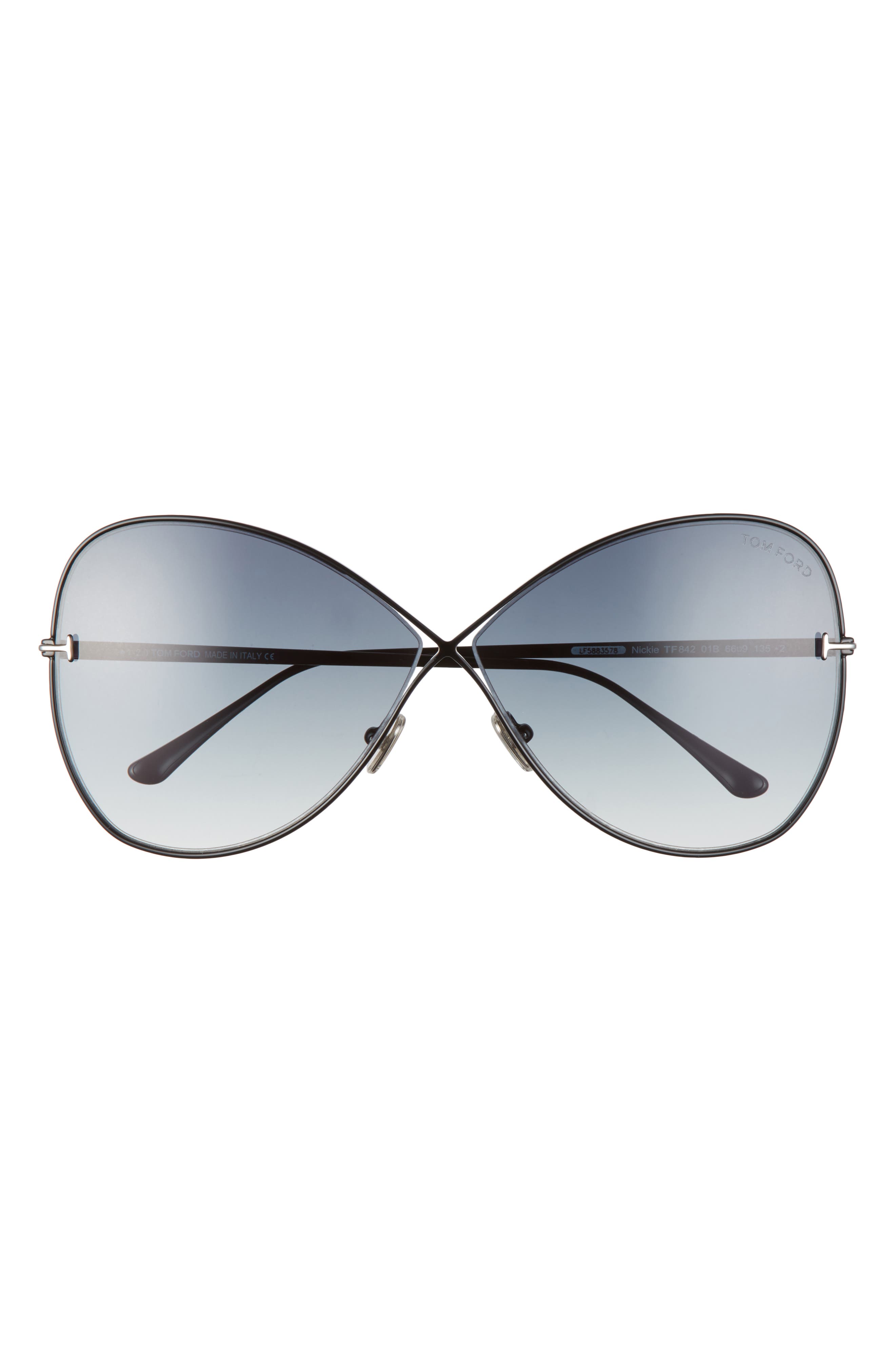TOM FORD Nickie 66mm Gradient Oversize Butterfly Sunglasses