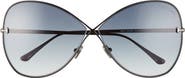 TOM FORD Nickie 66mm Gradient Oversize Butterfly Sunglasses