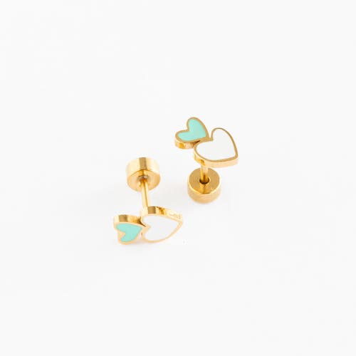 PIP POP PIP POP HEART STACK STUD EARRINGS