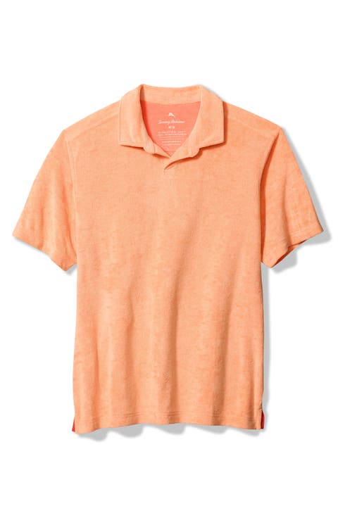 Poolside Terry Cloth Johnny Collar Polo