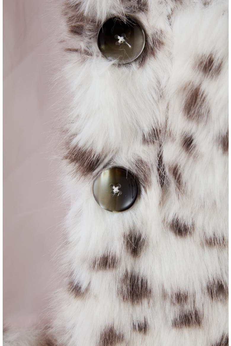 Kids' Sutton Faux Fur Jacket, Alternate, color, WHITE/ BLACK