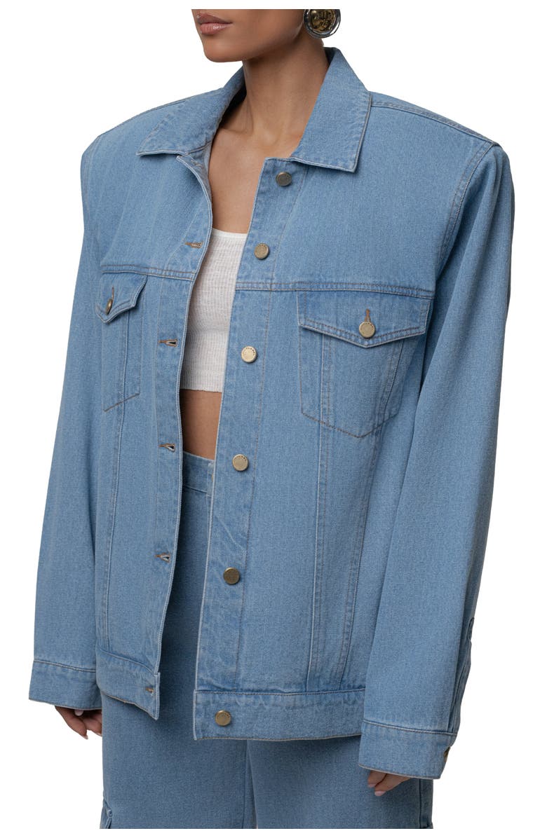 JLUXLABEL Next Phase Denim Jacket, Alternate, color, Medium Wash